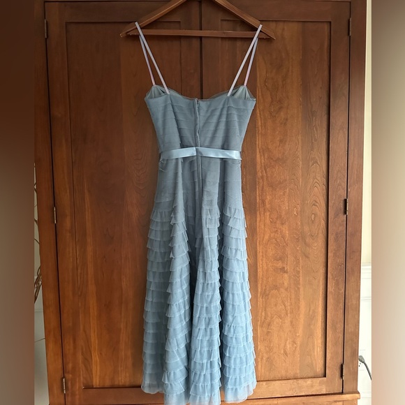 BCBG MaxAzria Y2K 2005 Tiered Blue Dress XS - Picture 2 of 3